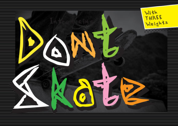 Don t Skate Font for Bold Branding and Retro-Inspired Design