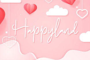 Happyland Font for Romantic Branding and Wedding Designs