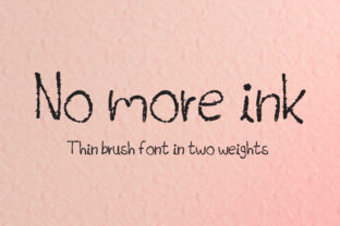 No More Ink: A Playful Display Font for Creative Publishing