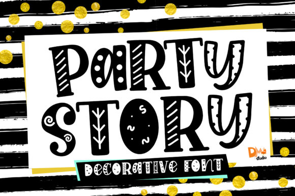 Party Story Font: A Display Typeface for Creative Makers