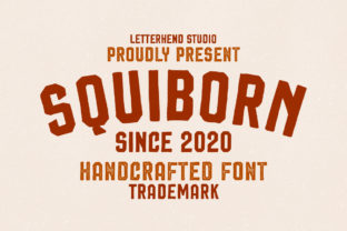 Squiborn Display Font for Craft Projects