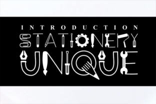Stationary Unique Display Font for Creative Makers